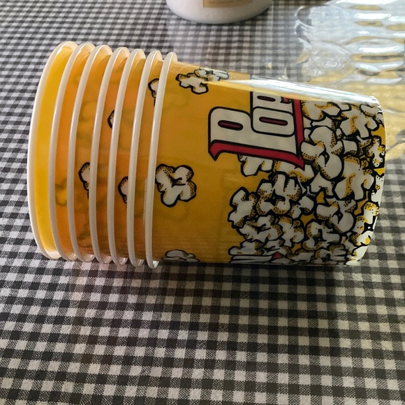 Popcorn 🍿 yellow containers , set of 7 bucket tubs - Picture 2 of 7